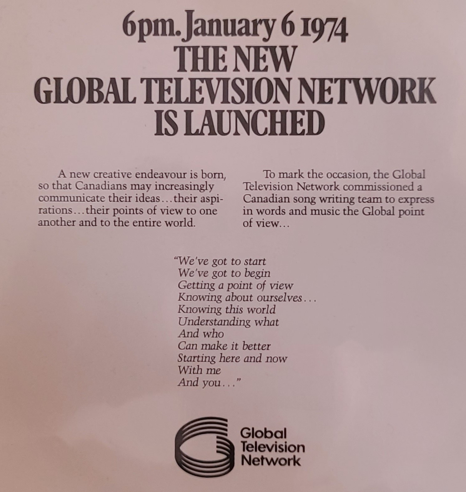 GLOBAL IS GOLDEN 2024 MARKS 50 YEARS OF GLOBAL TELEVISION